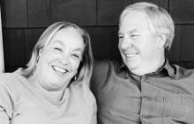 a woman and man